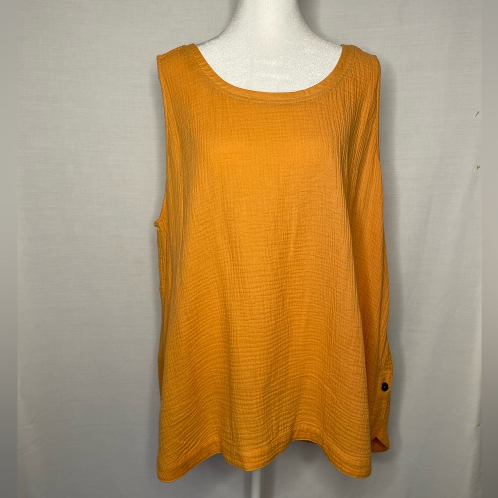 Soft Surroundings NWT Apricot Gauze Tank Top Size 1X